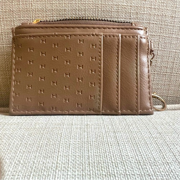 HALSTON Brown Leather Wallet. Good Condition, 4”x5” - Picture 3 of 4